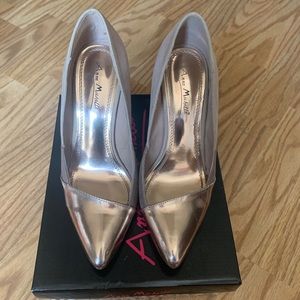 Anne Michelle Rose Gold Heels